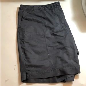 White Stage Plus-size Black flat front Dress short